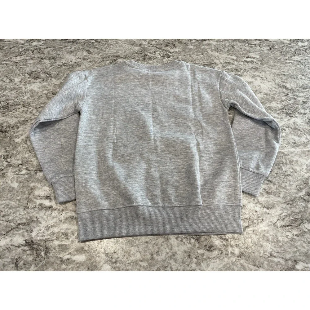 Bluey Long Sleeve Fleece Cotton Blend Print Grey Sweatshirt Childs X-Large New
